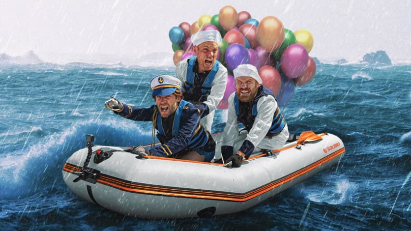 De zee oversteken in een opblaasboot