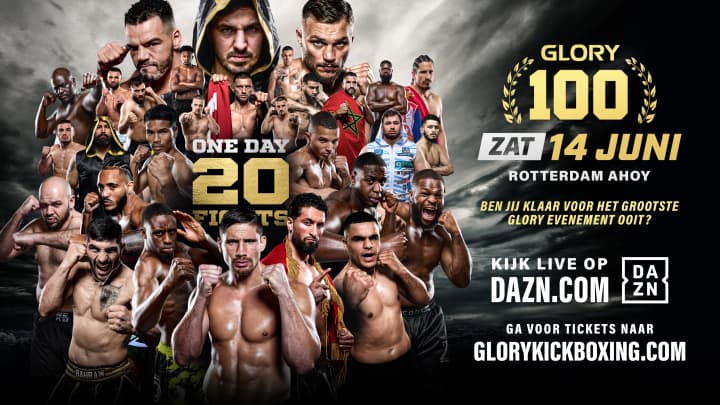 Beleef GLORY 100 live vanaf je bank!